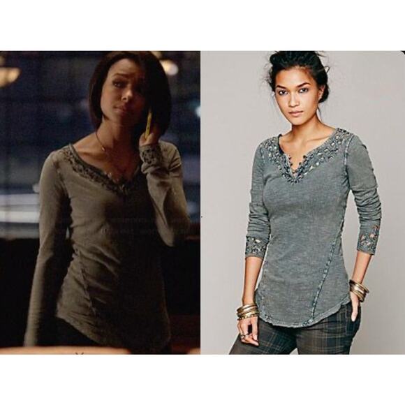 Free People | Women | Luna Embroidered Crochet Eyelet Long Sleeve Top | Medium - Picture 16 of 16